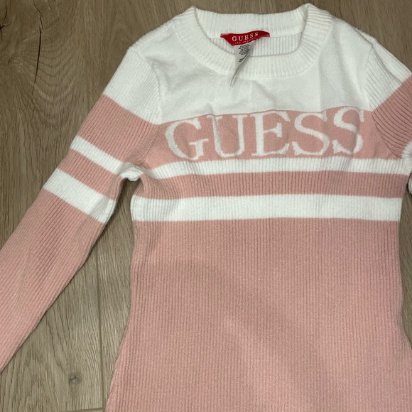 Guess toddler sweater dress in pink - Picture 3 of 4